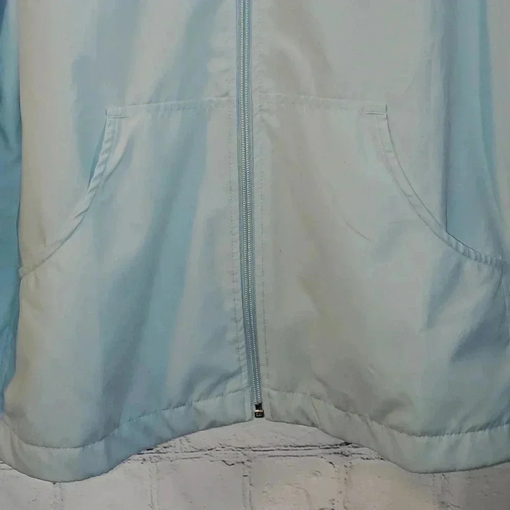 Nike Womens Size XL Windbreaker Jacket Light Blue Outerwear